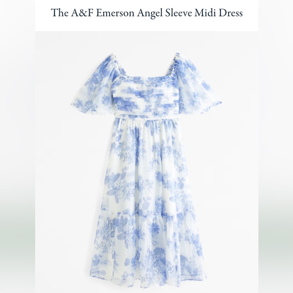 The A&F Emerson Angel Sleeve Midi Dress LARGE TALL
